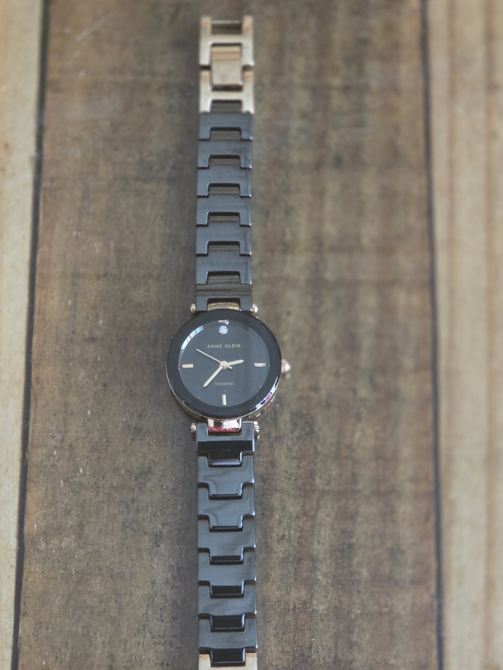 Anne Klein Women’s Black Diamond Watch – Needs Battery